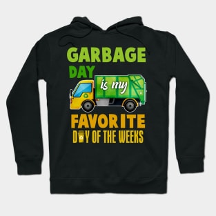 Garbage Day Is Favorite Trash Kids Boys Toddlers Gift Hoodie